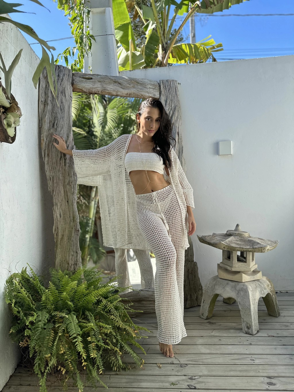 COMBO CALÇA HELENA + TOP FAIXA + KIMONO